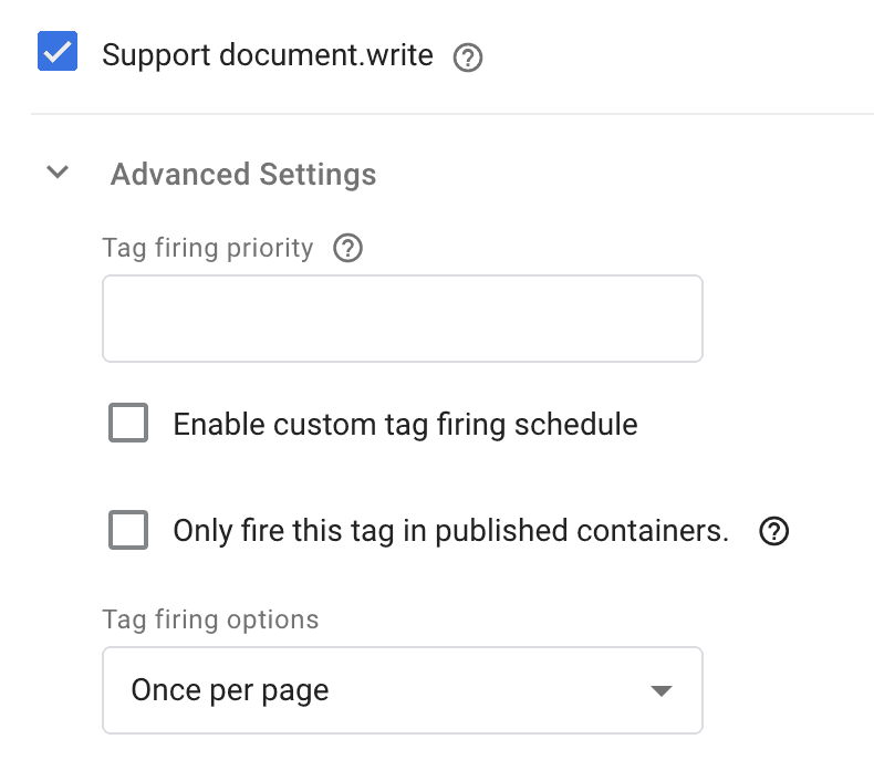 Support document.write
