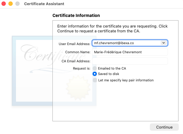 Certificate Assistant