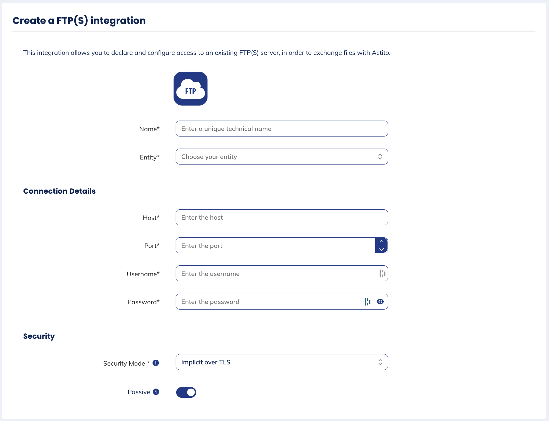 FTP(S) configuration overview
