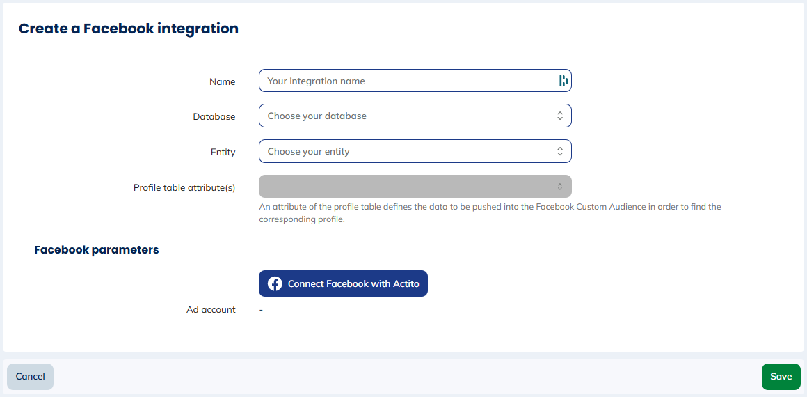Meta integration details